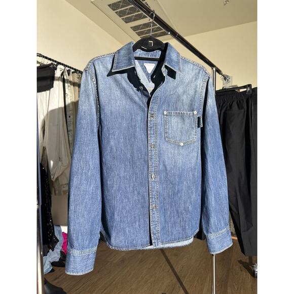 Bottega Veneta Denim carpenter button shirt